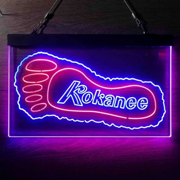 Kokanee Foot Dual LED Neon Light Sign